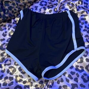 Women's Black and White Athletic Shorts